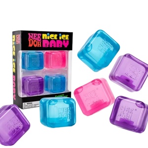 Ice Cube Squishy Clear Jelly Ice Cube Toy Translucent Crystal Squishy Soft Ice Cube Fidget Anxiety Relief Tool Wholesale Custom - Product Image 2