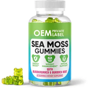 Private Label Sea Moss Detox Cleanse Body Elderberry Supplement Irish Vegan Digest Seamoss Gummies