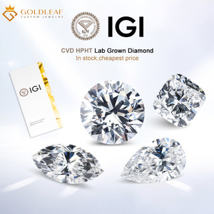 เพชรหลวมเพาะเลี้ยงในห้องปฏิบัติการ ขนาด 1-2 กะรัต รับรองโดย IGI คุณภาพ CVD HPHT ทรงบริลเลียนต์ ระดับ DEF VVS VS1 ยี่ห้อ Goldleaf สำหรับทำเครื่องประดับ (ขายส่ง) - Product Image 6
