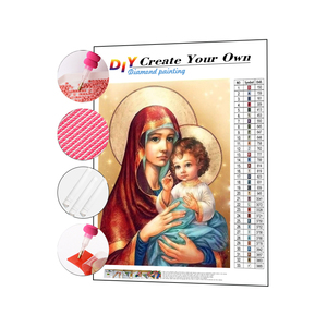 Kit de peinture diamant 5d pour débutants DIY Diamond Dot Painting Virgin Mary and Baby Jesus Diamond Painting - Product Image 1