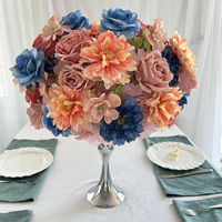 Boule de fleurs artificielles en soie mélangée, centre de table de mariage, compositions florales modernes, diverses occasions : Nouvel An, Saint-Valentin, Remise de diplôme, Halloween