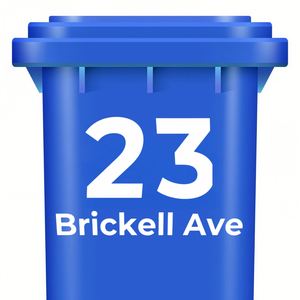 Custom Wheelie <b>Bin</b> Stickers, Trash Cans <b>Numbers</b> Waterproof Outdoor Vinyl Address Decals, Housewarming Gift - Product Image 1