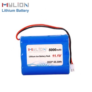 OEM 11.1V 5000mAh 55.5Wh 18650 Li-ion Battery Pack with BMS, UN38.3 MSDS - Product Image 1