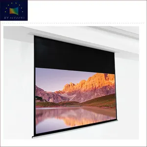 XYSCREEN 120 "4K Soft White In-天井Tab-引っ張らMotorized Projection Screen