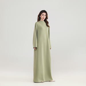 Lignes 2025 высококачественный эксклюзивный Модный высококачественный Спот мусульманский женский халат большого размера Открытый простой абайский комплект из 2 предметов - Product Image 3
