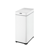 Poubelle intelligente 42L en acier inoxydable avec capteur réglable pour petits espaces