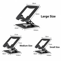 Support pliable pour ordinateur portable, rotation à 360°, support réglable pour ordinateur portable, support en acier carbone pour ordinateur portable, pour le bureau et la maison