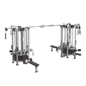 Máquina Multifuncional Comercial de 8 Estaciones con Carga de Pernos y Cable Crossover, Equipo de Gimnasio de Acero Metálico con Pila de Pesas de 80 kg - Product Image 1