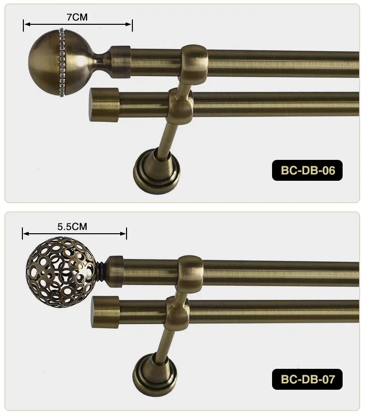 High Quality Engraving Metal Double Curtain Rod,Curtain Rod Double Set Heavy Duty,Curtain Rod Finials And Double Curtain Pole
