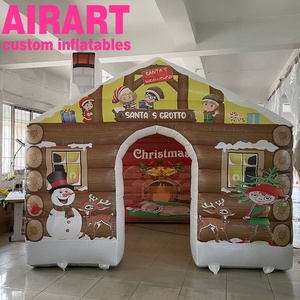 Casa inflable de santa, cabina de troncos para eventos de Navidad, <span class=keywords><strong>2021</strong></span> - Product Image 2
