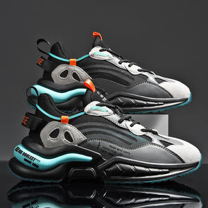 รองเท้าลำลองแฟชั่นผู้ชายใหม่พื้นรองเท้าตาข่ายแบบผูกเชือกพื้นรองเท้าหนาระบายอากาศมีฟลูออเรสเซนต์ด้านในเหมาะสำหรับใส่ได้หลายโอกาส - Product Image 2