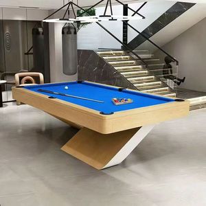 <span class=keywords><strong>Table</strong></span> <span class=keywords><strong>de</strong></span> billard <span class=keywords><strong>de</strong></span> luxe 3-en-1 (billard/<span class=keywords><strong>ping</strong></span>-<span class=keywords><strong>pong</strong></span>/<span class=keywords><strong>table</strong></span> à manger) avec plateau en ardoise à pieds croisés, idéale pour villa, feutre <span class=keywords><strong>de</strong></span> laine - Product Image 1