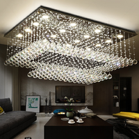 Lustre LED en acier inoxydable au design nordique moderne, luminaire suspendu en forme de boule de cristal