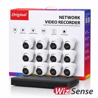 Kit NVR DH OEM 8CH 16CH 32CH 4MP 4K dengan Kamera IP Eyeball WizSense 4MP, Sistem Keamanan dengan Mic Terintegrasi