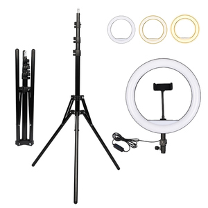 Teléfono Inteligente iluminación fotográfica 12 pulgadas Led anillo <span class=keywords><strong>de</strong></span> luz con 1,9 m plegable soporte <span class=keywords><strong>de</strong></span> la luz para hasta <span class=keywords><strong>Tok</strong></span> en directo - Product Image 2