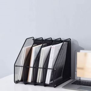 Heavy Duty 4 Compartment Metal Mesh Desktop Document Sorter Organizer Rack Office <b>File</b> Trays Magazine Holder - Product Image 3