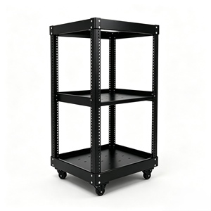 Baie de serveur ouverte à 4 poteaux de 19 pouces, 24U, 520*1200*600mm de profondeur, en acier laminé à froid SPCC, <span class=keywords><strong>mobile</strong></span> - Product Image 4