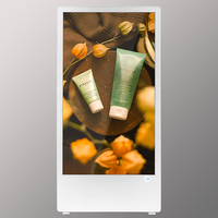 Panneau d'affichage numérique mobile intérieur A-Frame avec écran publicitaire LCD 43 "alimenté par batterie et intégré