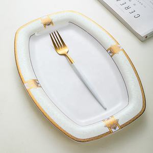 Ensemble de vaisselle en porcelaine en gros, bols et assiettes, service de table minimaliste, tasse, vaisselle en céramique occidentale - Product Image 5