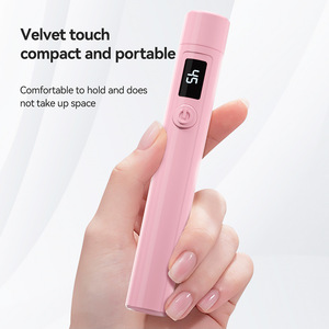 360 Rotatable 2 in 1 LCD Display Flash Curing Gel Extension Light Pink/White 3W Mini UV Led Touch Nail Lamp - Product Image 4