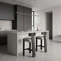 Tabouret de bar moderne et minimaliste, style italien, en bois de frêne, chaise de comptoir de luxe avec assise rembourrée, tabouret haut pour salon et bar design
