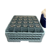 Porte-verres en plastique pliable de style moderne, réutilisable, empilable, avec compartiments