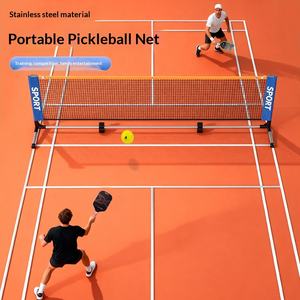 Nouvelle structure de filet de pickleball portable en acier inoxydable Newchance, pliable, pour usage domestique, mobile, réglable, entraînement, 2300g - Product Image 1