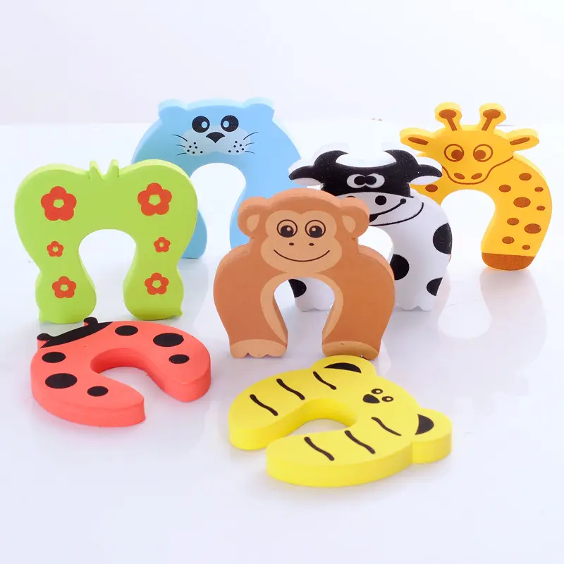 Butées de porte en mousse Protège-doigts de porte EVA Sécurité Animal mignon Bébé Enfant Soins du nourrisson Coloré Écologique Coussin d'arrêt de porte