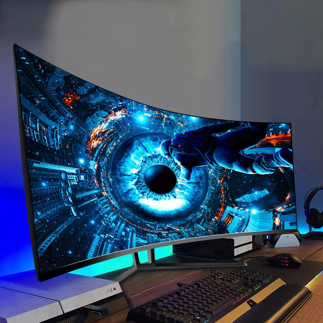 Fast Shipping Factory Wide Screen 49" Lcd Monitor 144hz 4k Hdr400 Moniteur Computer Ultrawide 49 Inch Curved Gaming Monitor
