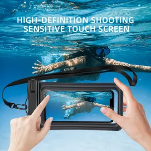 New Style Floating Tpu Mobile Phone Bag Case IPX8 Cell Phone Dry Bag 7.5inch Waterproof Phone Pouch