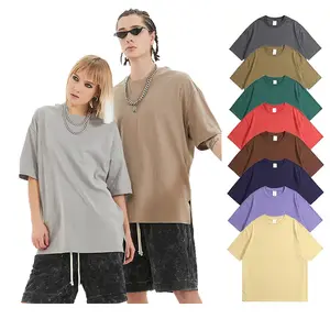 Custom Blank Oversized T Shirts 100% Cotton Men Tshirt Drop Shoulder High Quality Streetwear Men's Clothing Manufacturer Casual