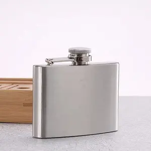 8 OZ Stainless Steel Liquor Flask With Lid Custom Logo Pocket Wine Bottle Leak Proof Hip Flask