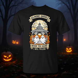 Camiseta de Halloween de Gilmore Ghouls con diseño de fantasma: Donde te asesinares, yo te seguiré - Product Image 3