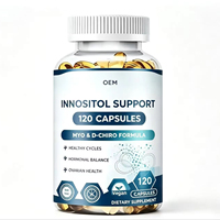Capsules molles d'inositol et de vitamine D3 en marque blanche pour la routine diététique et les soins nutritionnels des femmes – Personnalisation de la marque du produit
