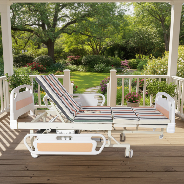Multifunctional Total Care Electric Bed: 5-Motor System with Lateral Turning, Back Adjustment, and Height Control