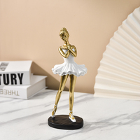 Nouveau Ballet Danseur Décoration Creative Résine Artisanat Table Modèle Chambre Porche Métal Ornements De Nombreuses Sortes De Ballerine Fille Artisanat