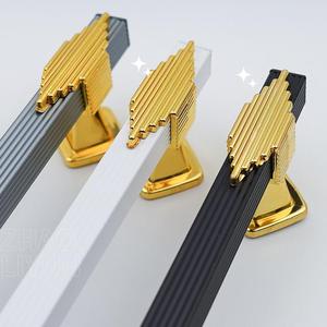 Poignées de meuble en aluminium en gros en stock avec vis de fixation, poignées de meuble européennes de luxe, poignées pour armoire et meuble à chaussures - Product Image 3