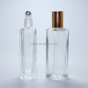 5ml10ml 15ml 20ml Rollo de aceite esencial cosmético transparente redondo o cuadrado en vial de botella de vidrio - Product Image 2