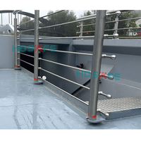 Rampe d'escalier extérieure en acier inoxydable pour pont de bateau Balustrade Rampe de balcon Rampe d'escalier intérieure noire en acier inoxydable