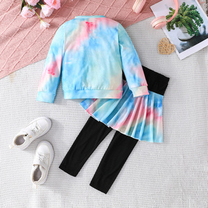 ชุดแฟชั่นผ้าฝ้ายสไตล์พรีปปี้สำหรับเด็กผู้หญิง อายุ 3-7 ปี เสื้อแขนยาวและกางเกงกระโปรงลายสก๊อต ฤดูใบไม้ผลิ ฤดูใบไม้ร่วง - Product Image 2