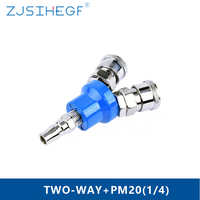 Sambungan Pneumatik Dua Arah Tipe C Quick Coupler untuk Pompa, Alat Coupler, Manifold Multi Splitter