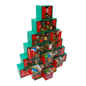 Caja <span class=keywords><strong>de</strong></span> regalo con forma <span class=keywords><strong>de</strong></span> árbol <span class=keywords><strong>de</strong></span> Navidad para niños, cajonera pequeña con <span class=keywords><strong>calendario</strong></span> <span class=keywords><strong>de</strong></span> <span class=keywords><strong>adviento</strong></span> <span class=keywords><strong>de</strong></span> 24 días, decoración al por mayor - Product Image 4