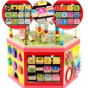 2023 phổ biến nhất đa chức năng bằng gỗ hoạt động Cube <span class=keywords><strong>Bead</strong></span> Mê Cung đồ chơi cho trẻ em z11282b - Product Image 4