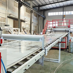 Mới PVC giả đá cẩm thạch Mô hình nhân tạo đá cẩm thạch trang trí bảng tấm đôi vít tự động đùn dây chuyền sản xuất - Product Image 3