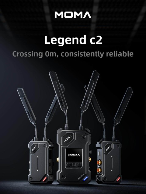 New MOMA Legendary C2 Wireless Picture Transmission 2 Send 1 Receive 1km Distance /SDI Dual Interface SLR Micro Single