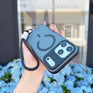 Funda Protectora Esmerilada Antigolpes con Carga Inalámbrica y <span class=keywords><strong>Correa</strong></span> de Nylon para iPhone 17 Pro 16 Pro Max - Product Image 5