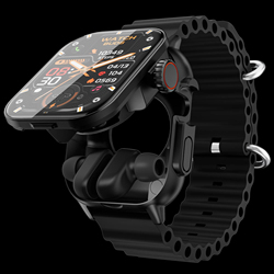 Black with rubber strap