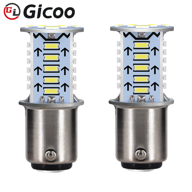 GICOO Running LED Car Lights Bulb 10W IP67 Waterproof 6000K 12V Tail Stop Reverse Brake Lamp