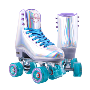 Haute qualité professionnel en alliage d'aluminium à quatre roues rouleau <span class=keywords><strong>Quad</strong></span> plaques de <span class=keywords><strong>patin</strong></span> adulte femmes clignotant rouleau roue chaussures de patinage - Product Image 2