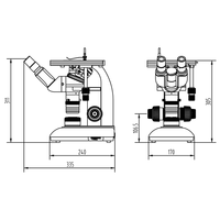 Microscopio Metalúrgico Óptico Invertido AEALB con Enfoque Manual para Inspección de Metales y Objetivos LWD Infinity Plan
